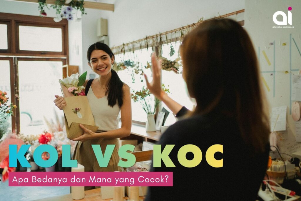Ilustrasi perbandingan KOL dan KOC dalam strategi influencer marketing brand
